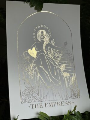‘The Empress’ Taror Card Gold Foil A4 Print