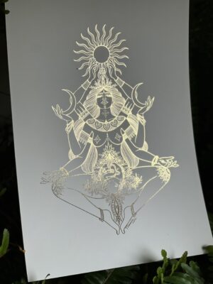 ‘The Divine Mother’ Gold Foil A4 Print